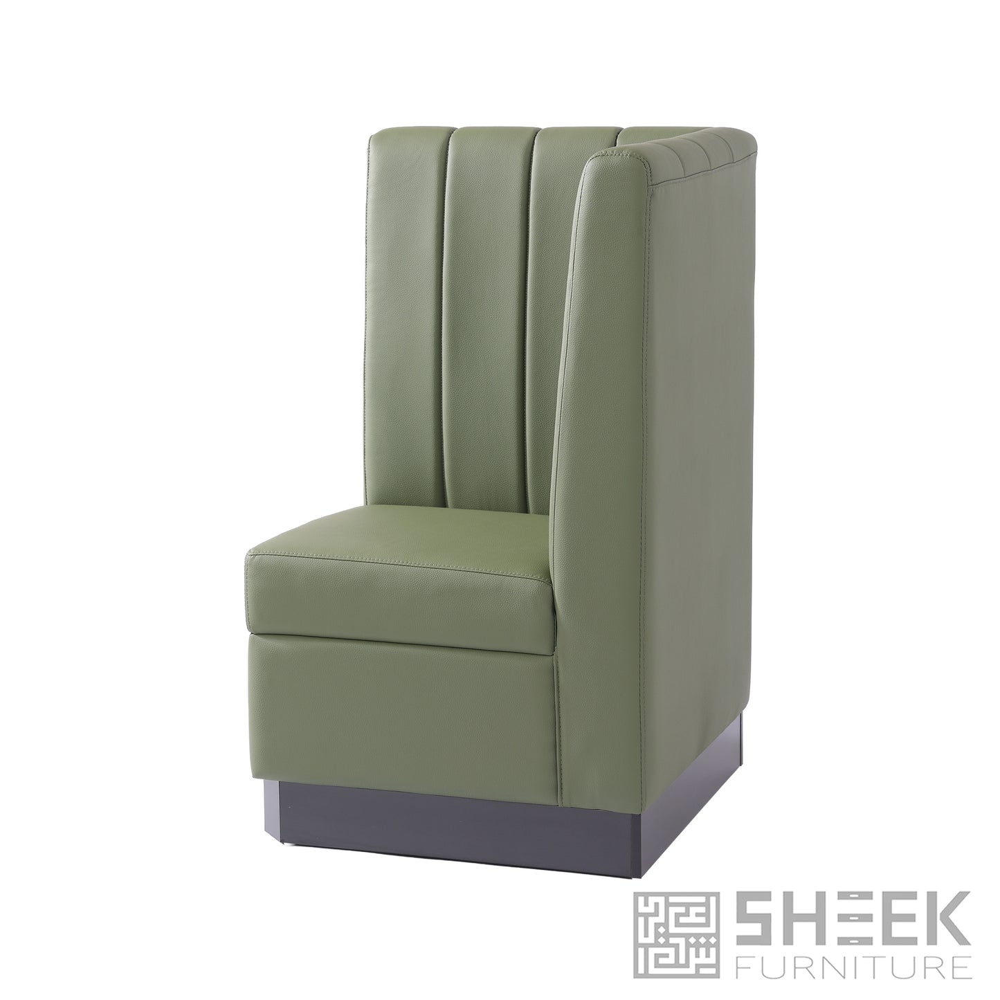 Zeus Channel Booth – Olive Green - 48"