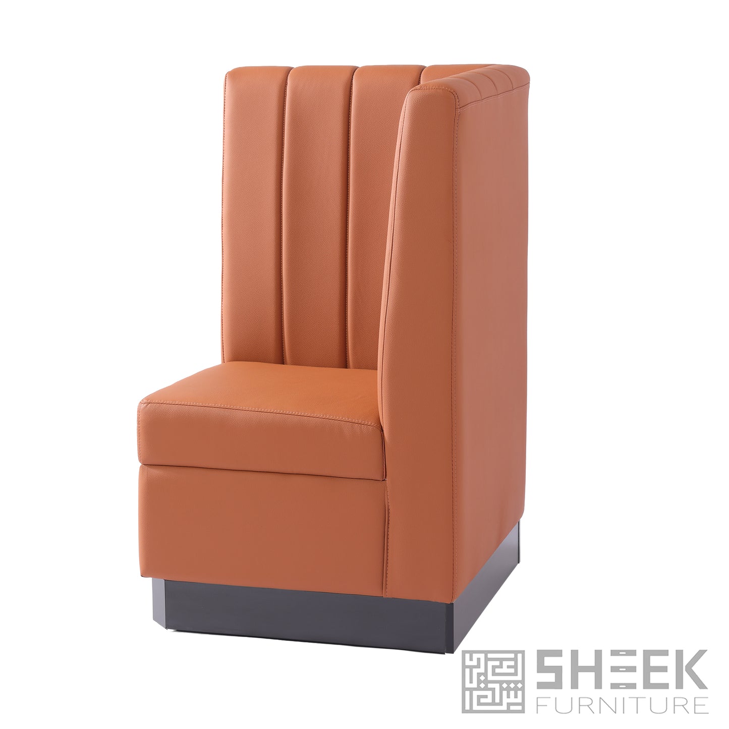 Zeus Channel Booth – Rust Brown - Corner 26"