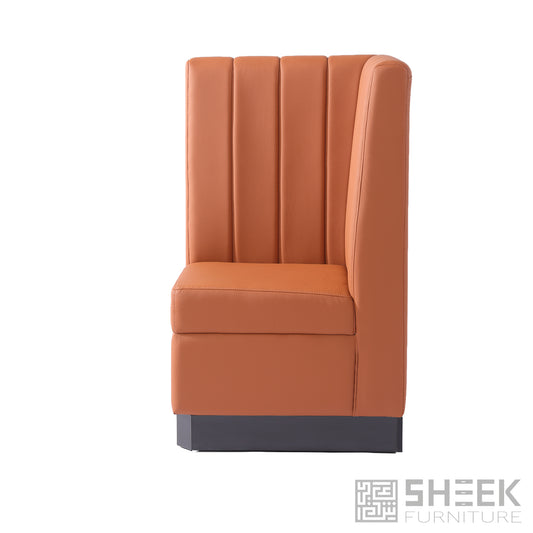 Zeus Channel Booth – Rust Brown - Corner 26"