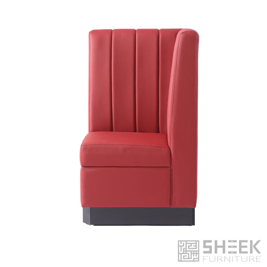 Zeus Channel Booth – Wine Red - Corner 26"