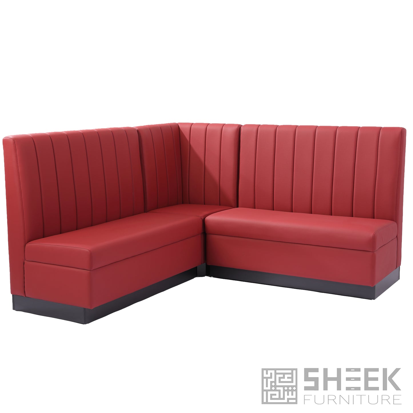 Zeus Channel Booth – Rust Brown - Corner 26"
