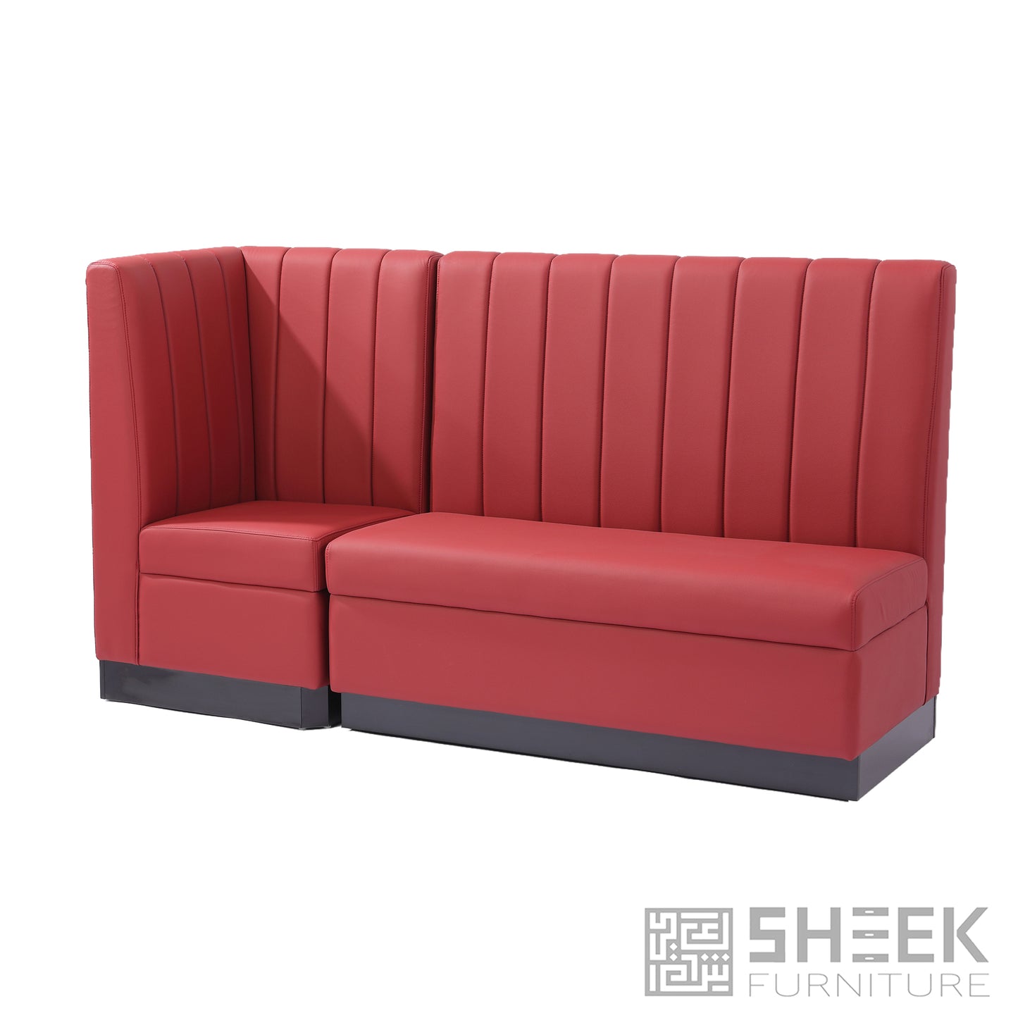 Zeus Channel Booth – Wine Red - 48"