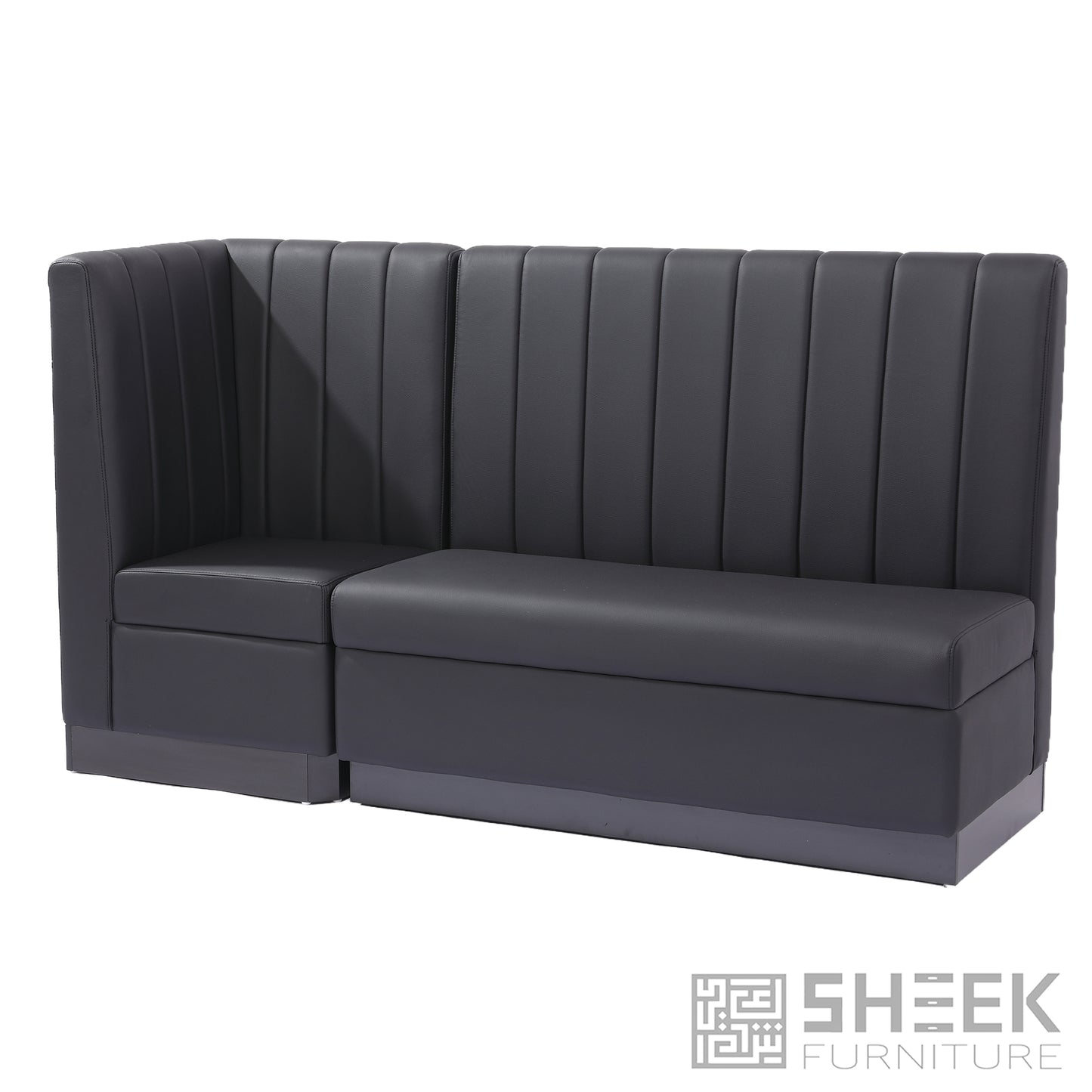 Zeus Channel Booth – Midnight Black - 48"
