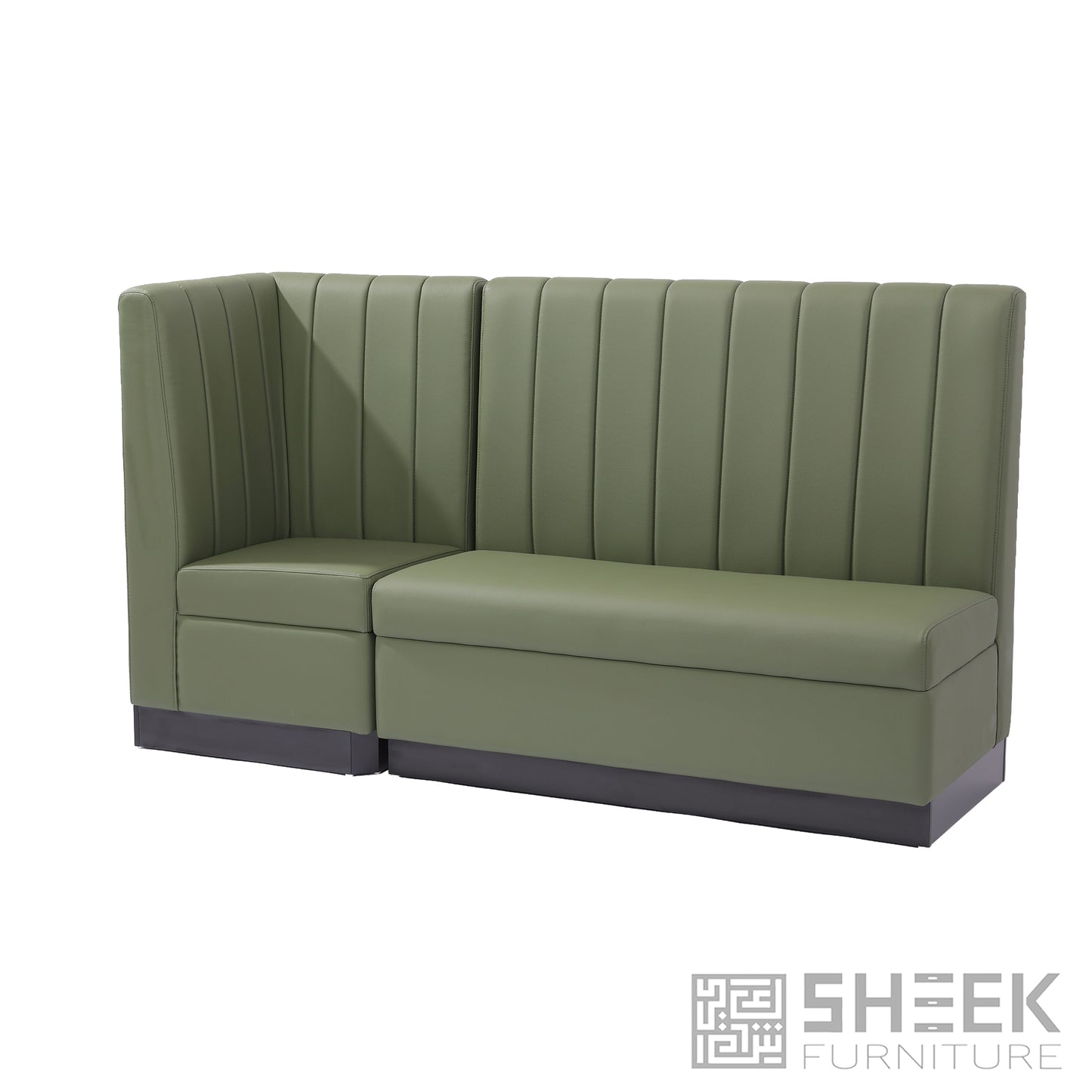 Zeus Channel Booth – Olive Green - 48"