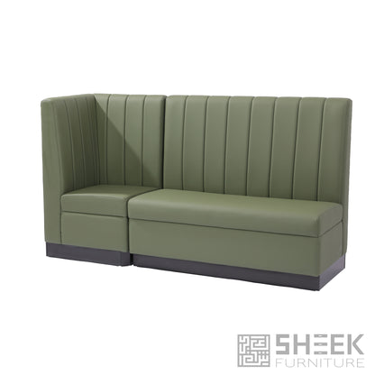 Zeus Channel Booth – Olive Green - Corner 26"