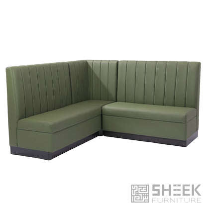 Zeus Channel Booth – Olive Green - Corner 26"