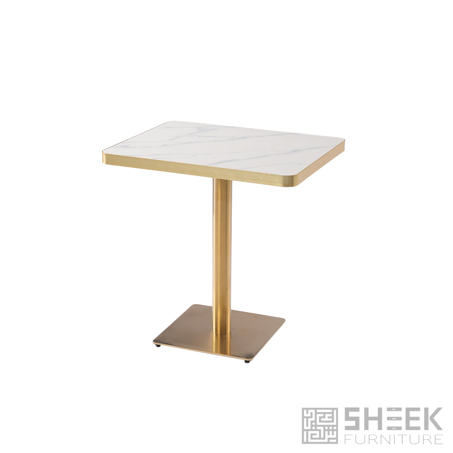 Rhea Dining Table – Calacatta White Sintered Stone - 24 x 30