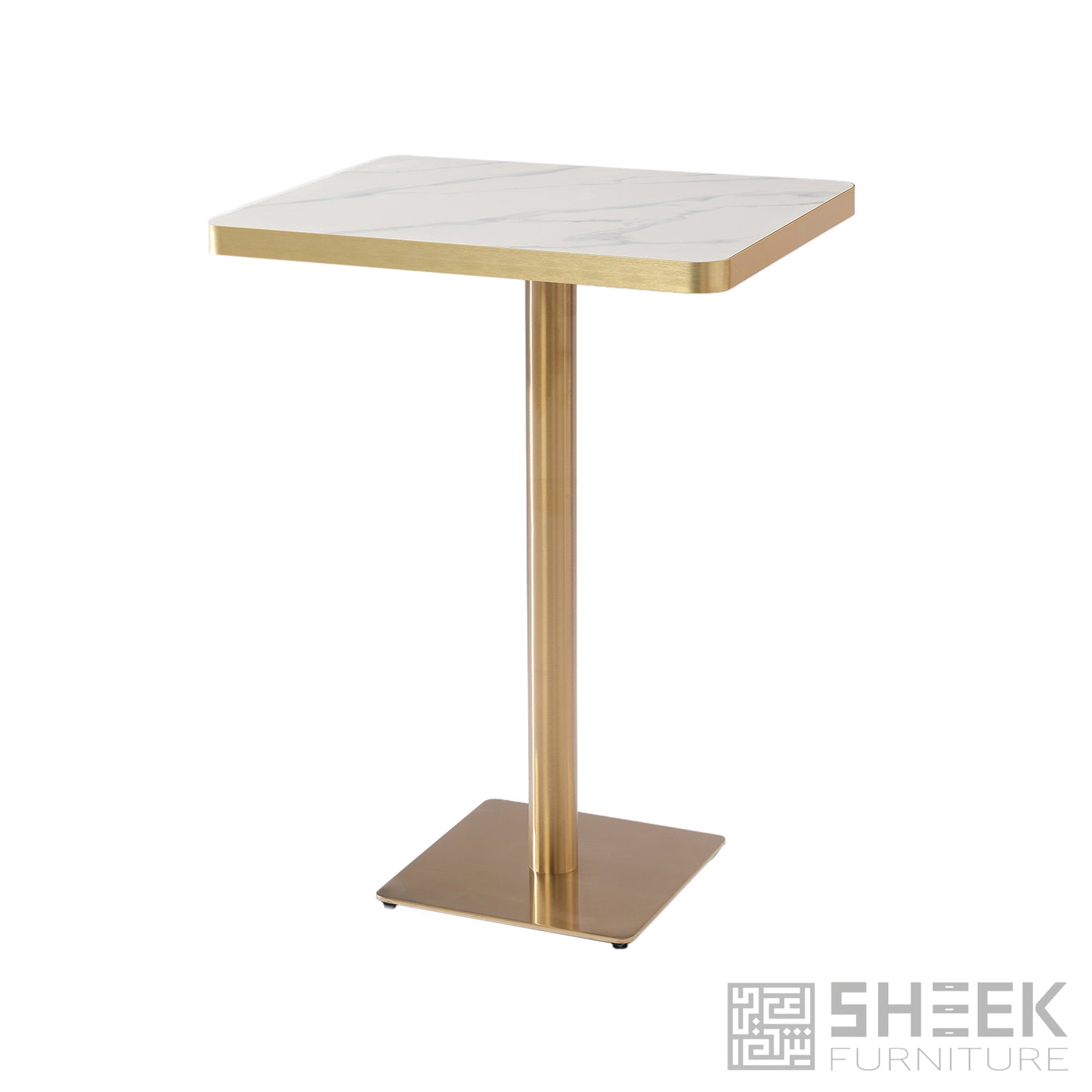 Rhea Dining Table – Calacatta White Sintered Stone - 24 x 30