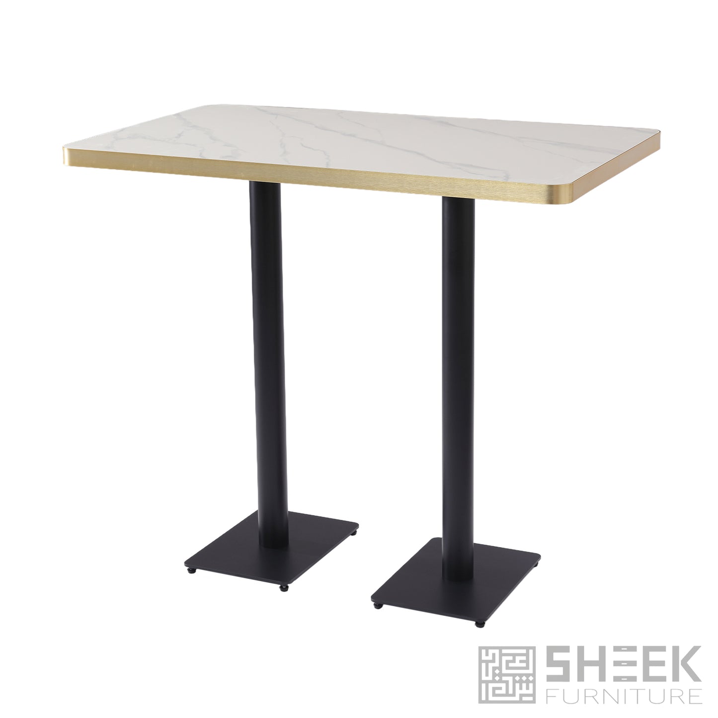 Rhea Dining Table – Calacatta White Sintered Stone - 48 x 30