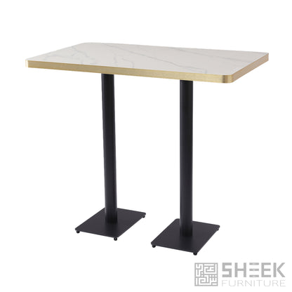 Rhea Dining Table – Calacatta White Sintered Stone - 48 x 30