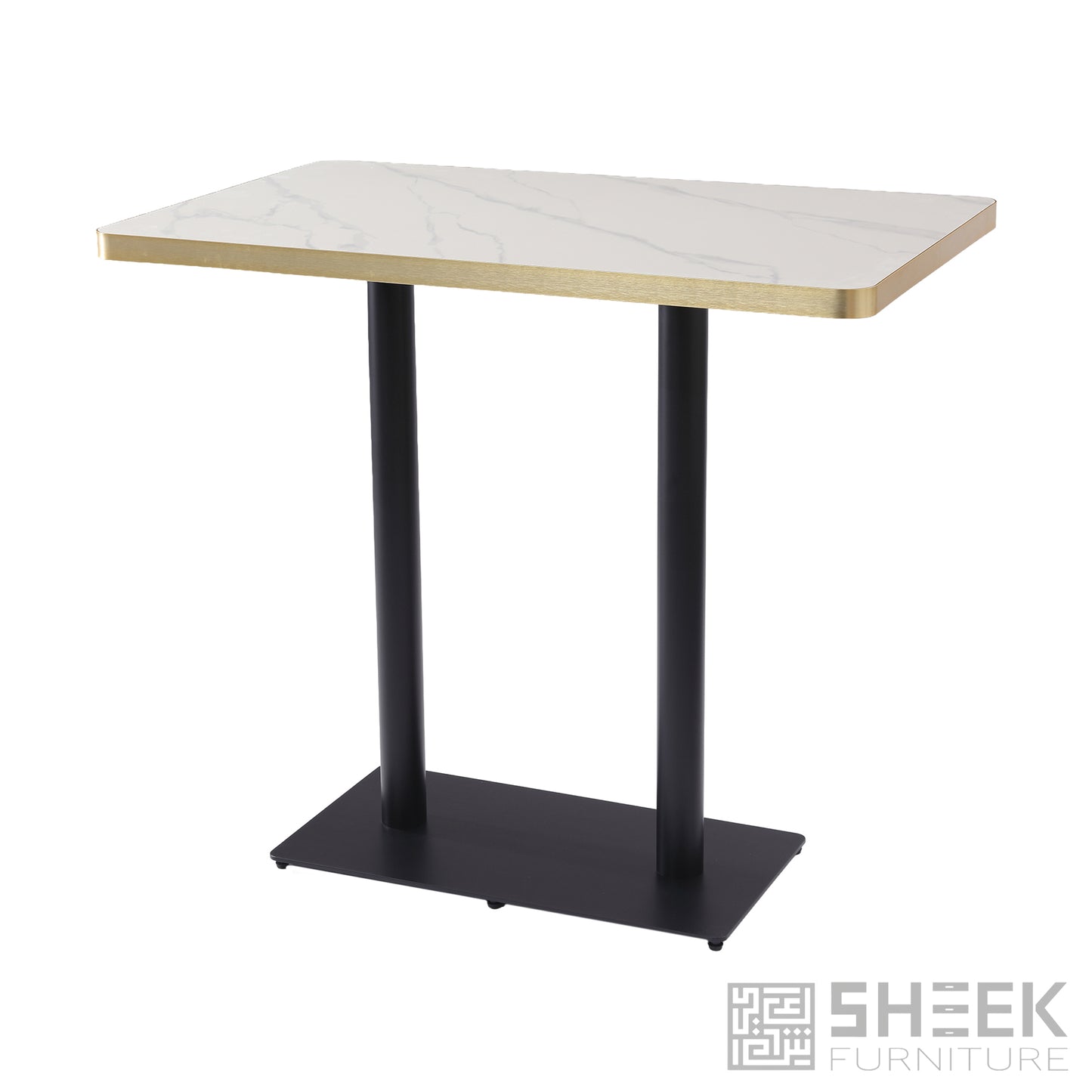 Rhea Dining Table – Calacatta White Sintered Stone - 48 x 30