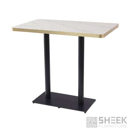 Rhea Dining Table – Calacatta White Sintered Stone - 48 x 30