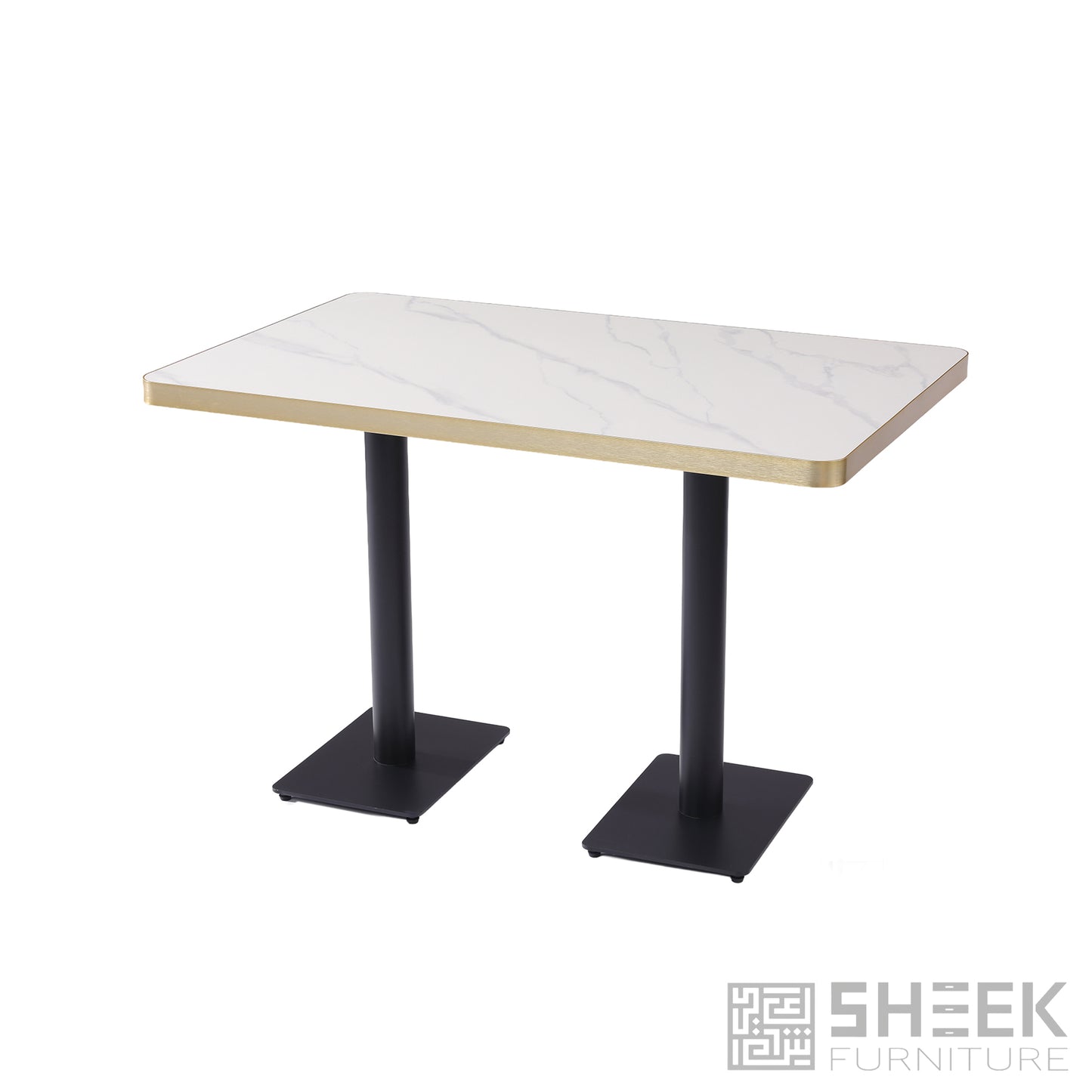 Rhea Dining Table – Calacatta White Sintered Stone - 48 x 30