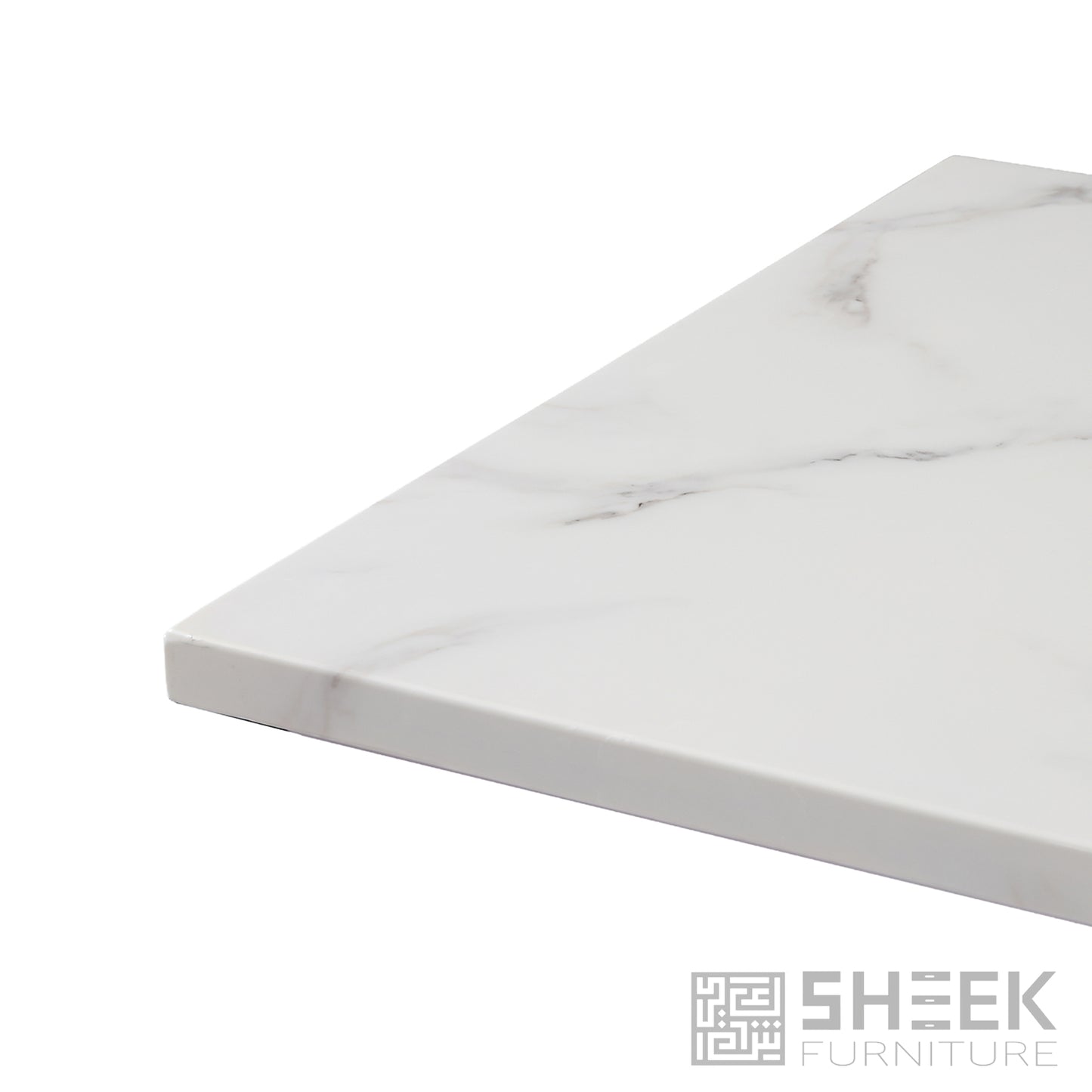 Rhea Table Top – Carrara White Resin Stone - 48 x 30