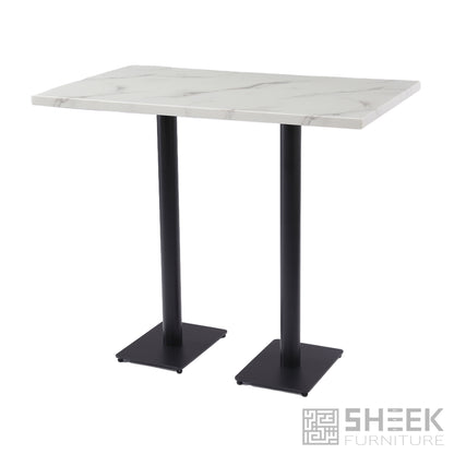 Rhea Dining Table – Carrara White Resin Stone - 48 x 30