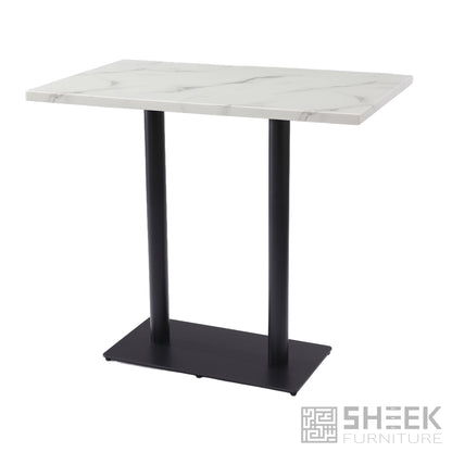 Rhea Dining Table – Carrara White Resin Stone - 48 x 30
