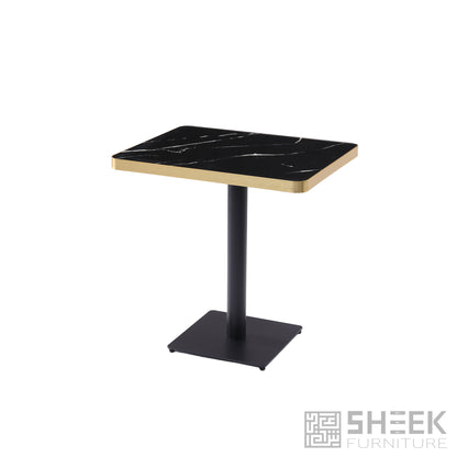 Rhea Dining Table – Midnight Black Sintered Stone - 24 x 30