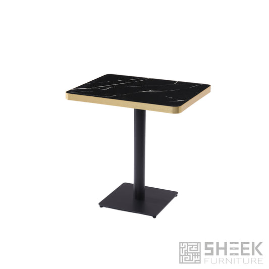Rhea Dining Table – Midnight Black Sintered Stone - 24 x 30