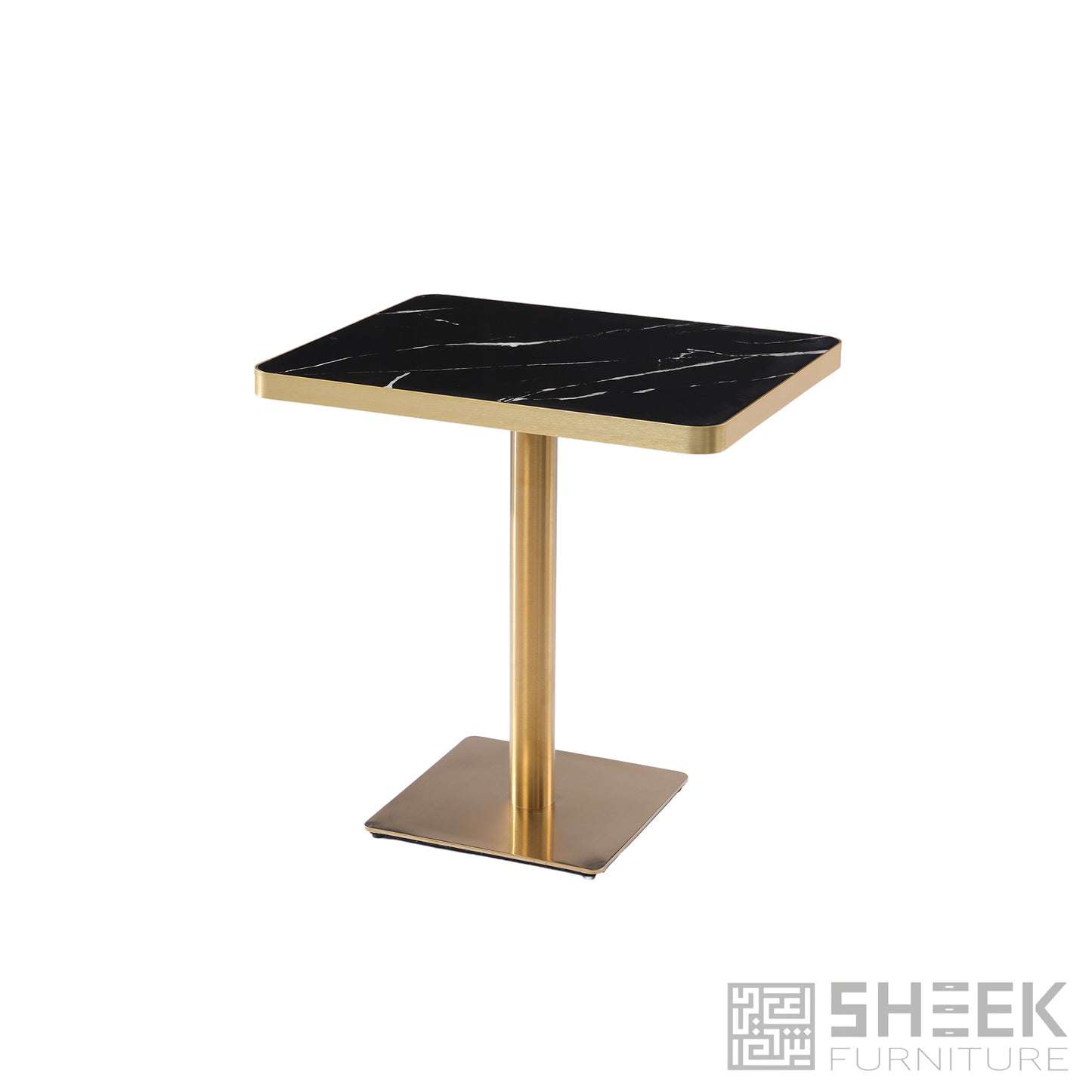 Rhea Dining Table – Midnight Black Sintered Stone - 24 x 30