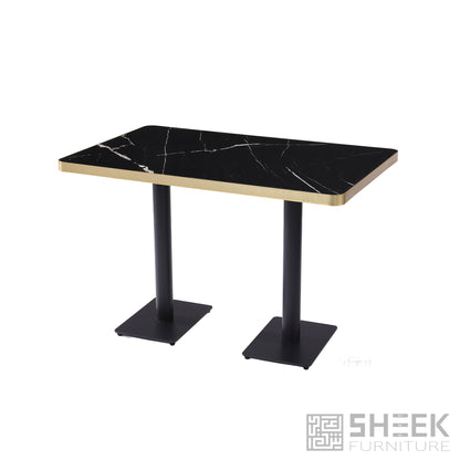Rhea Dining Table – Midnight Black Sintered Stone - 48 x 30
