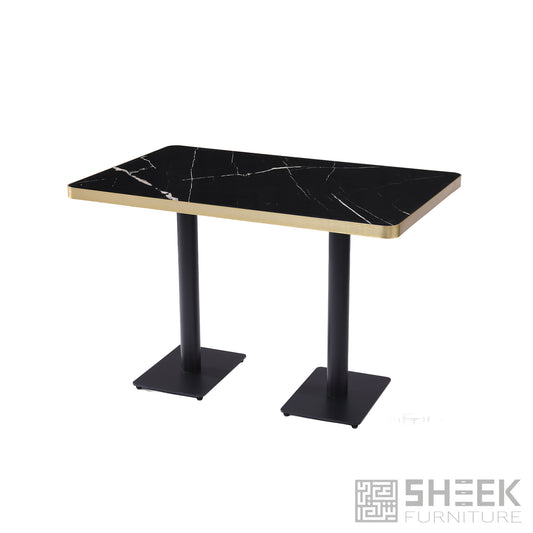 Rhea Dining Table – Midnight Black Sintered Stone - 48 x 30
