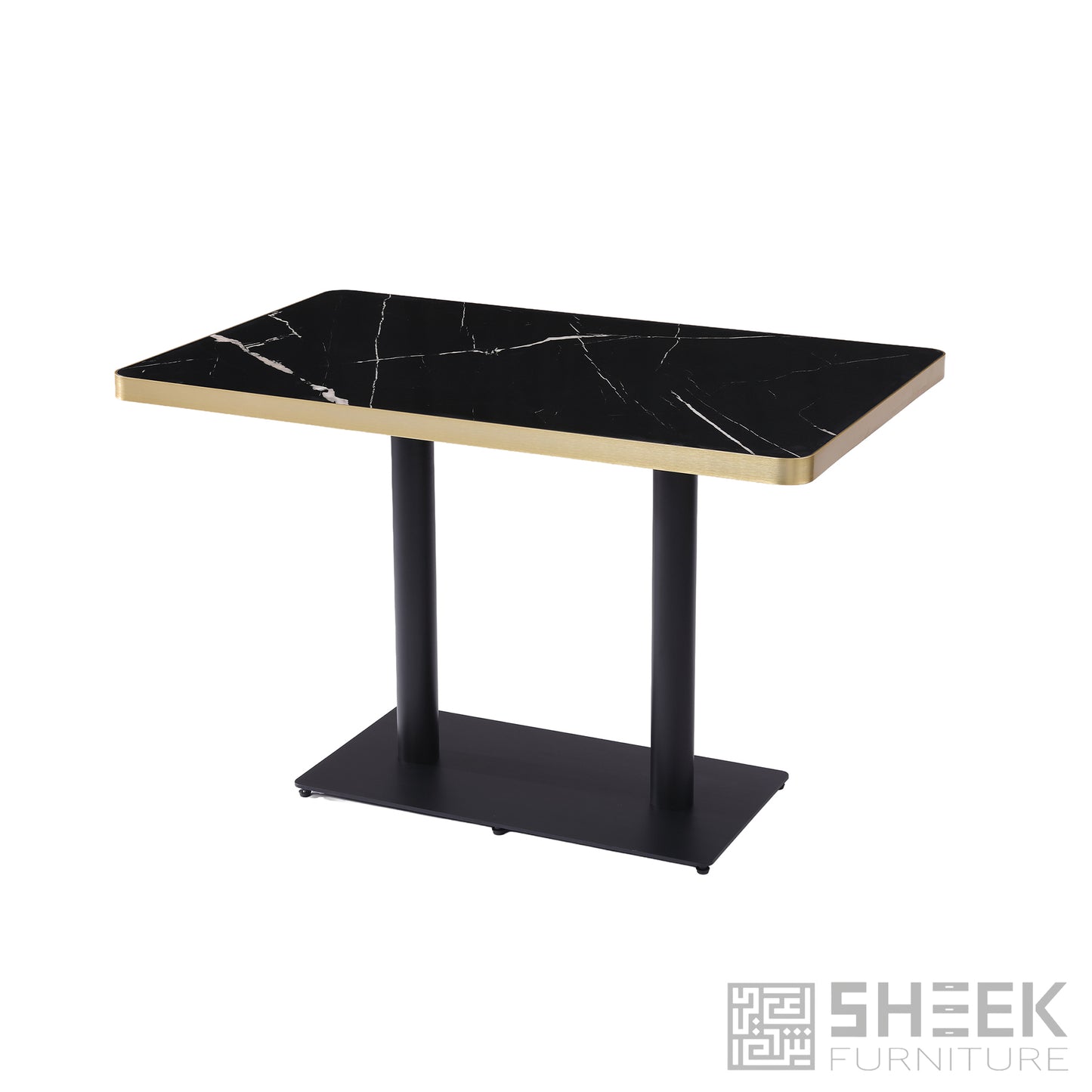 Rhea Dining Table – Midnight Black Sintered Stone - 48 x 30