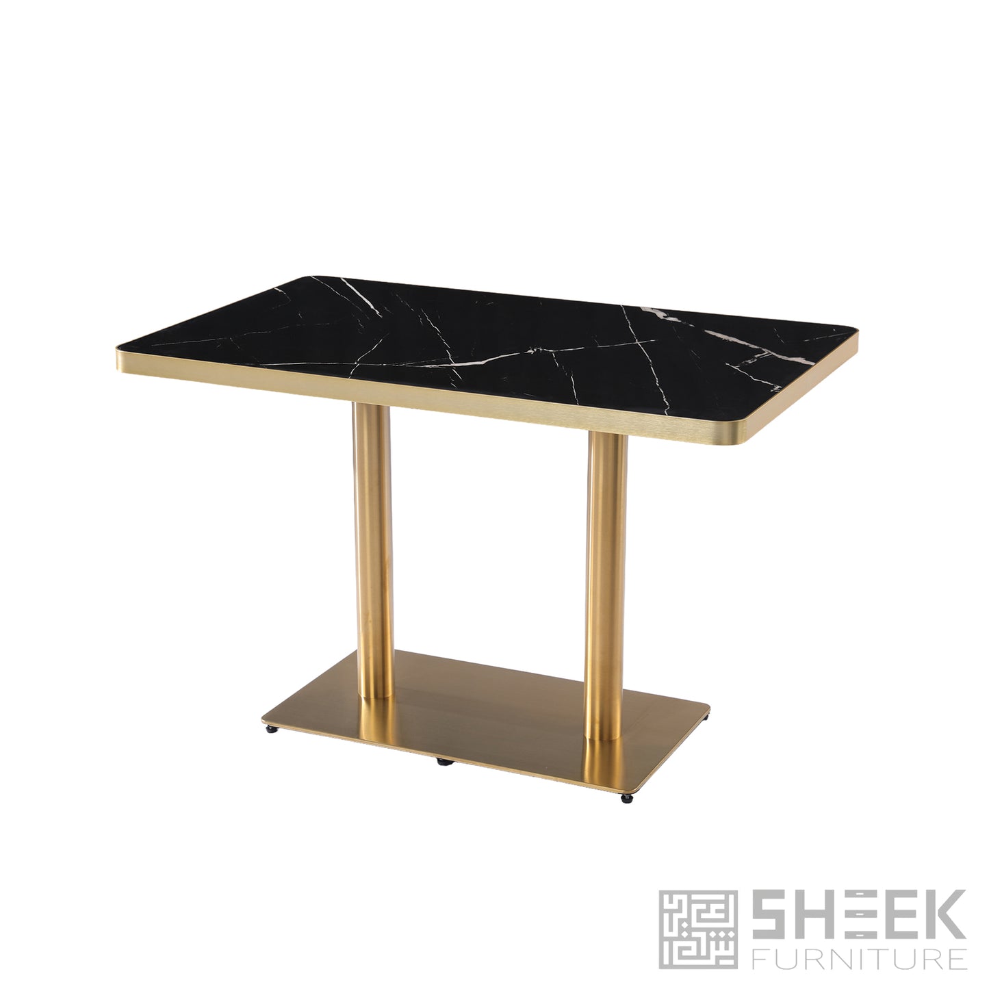 Rhea Dining Table – Midnight Black Sintered Stone - 48 x 30