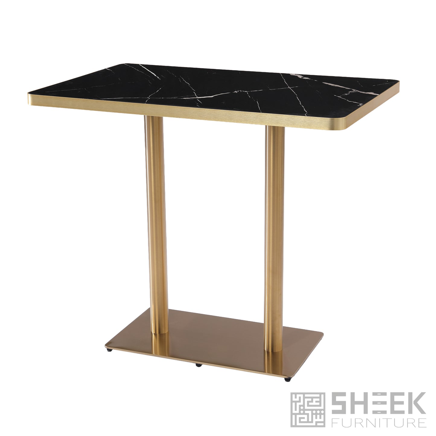 Rhea Dining Table – Midnight Black Sintered Stone - 48 x 30