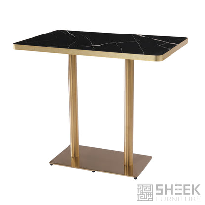 Rhea Dining Table – Midnight Black Sintered Stone - 48 x 30