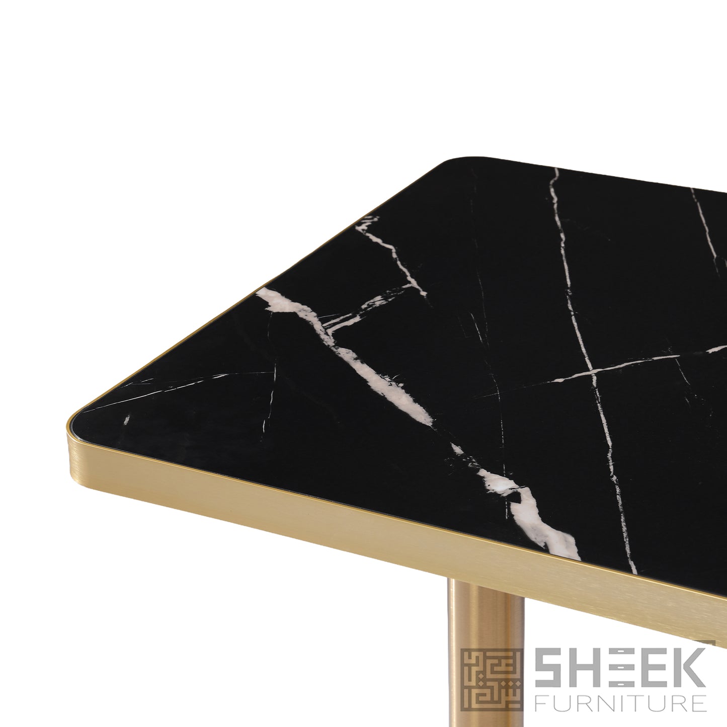 Rhea Dining Table – Midnight Black Sintered Stone - 48 x 30