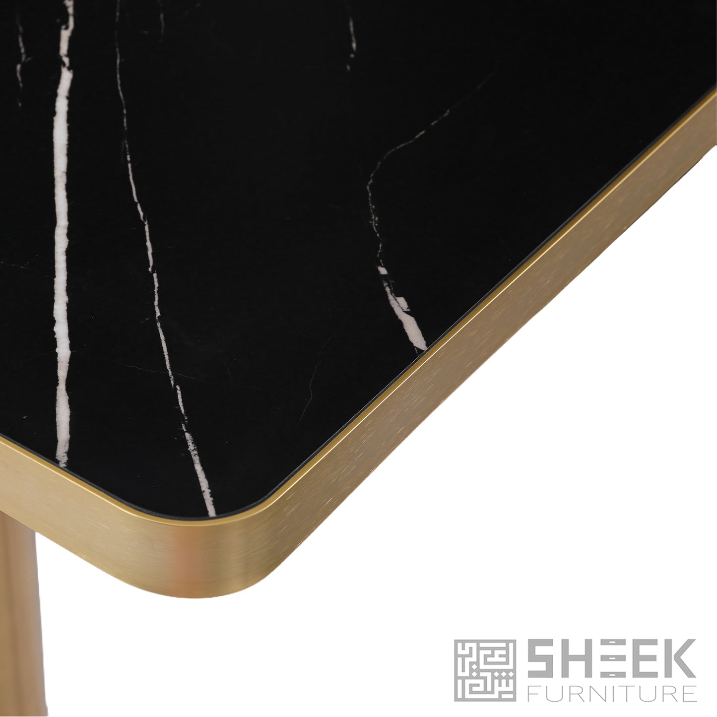 Rhea Dining Table – Midnight Black Sintered Stone - 48 x 30