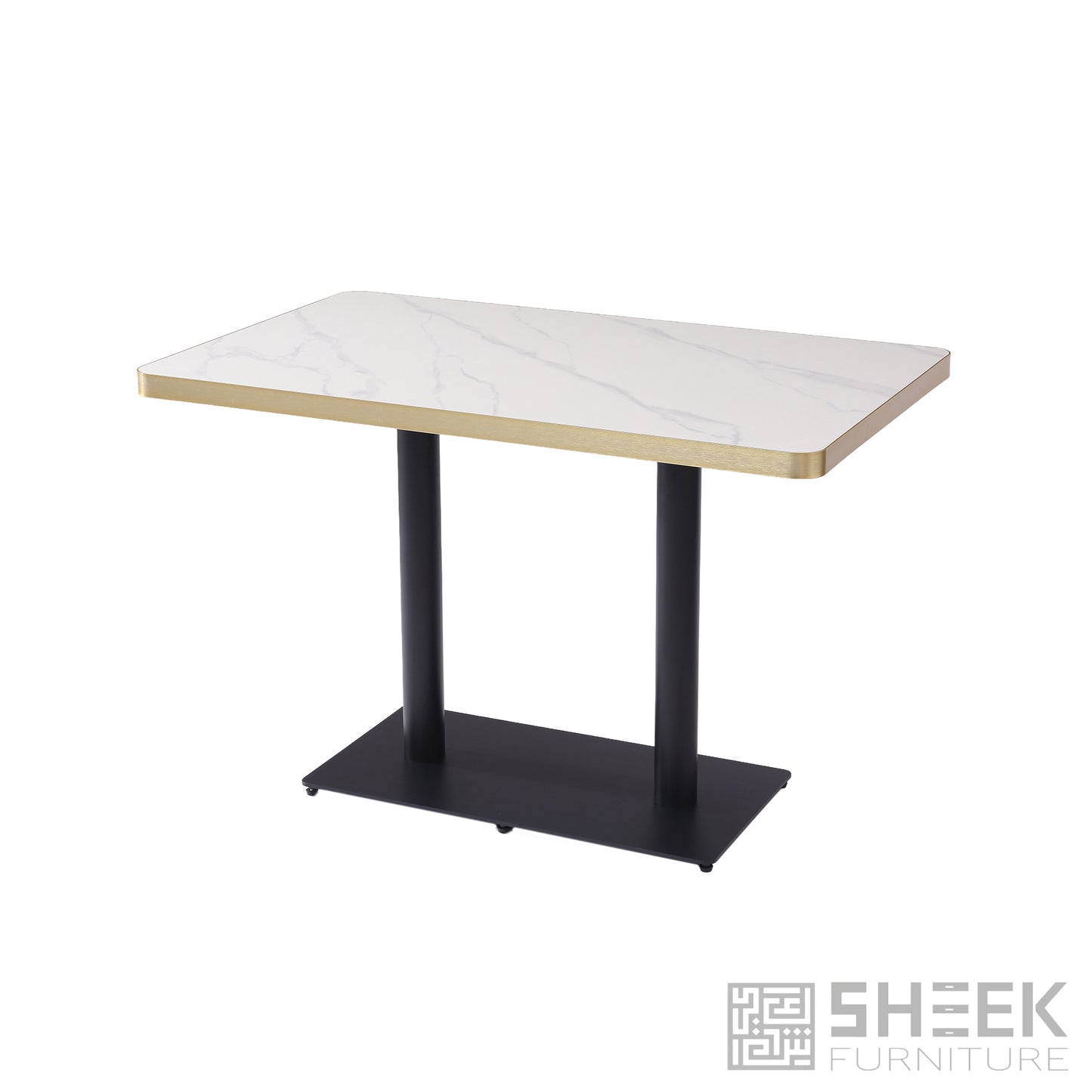 Rhea Dining Table – Calacatta White Sintered Stone - 48 x 30
