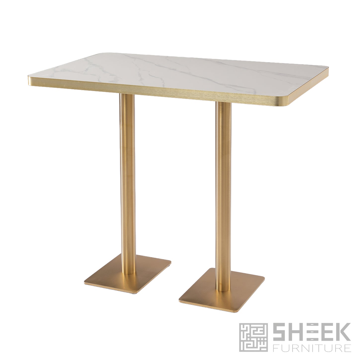 Rhea Dining Table – Calacatta White Sintered Stone - 48 x 30