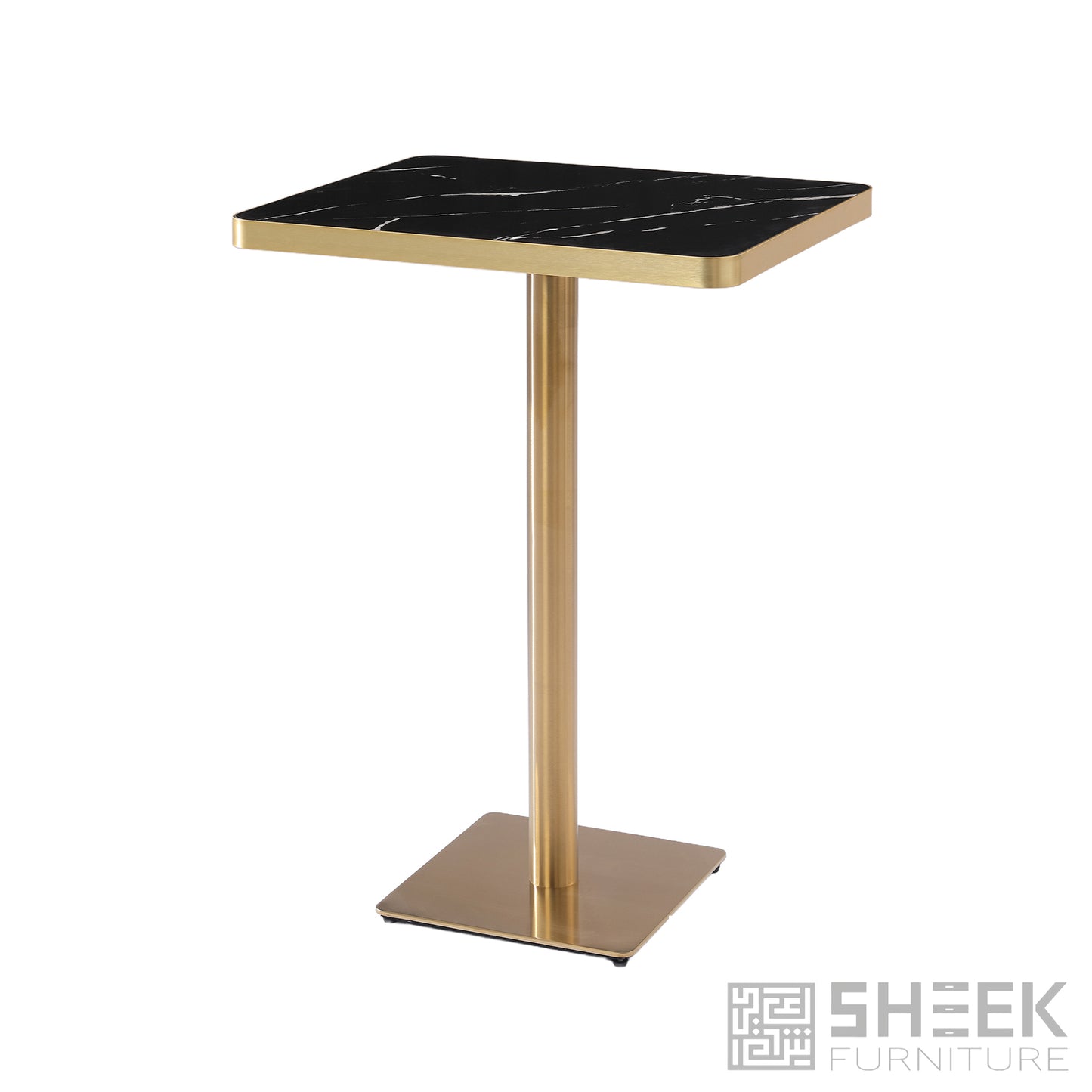 Rhea Dining Table – Midnight Black Sintered Stone - 24 x 30