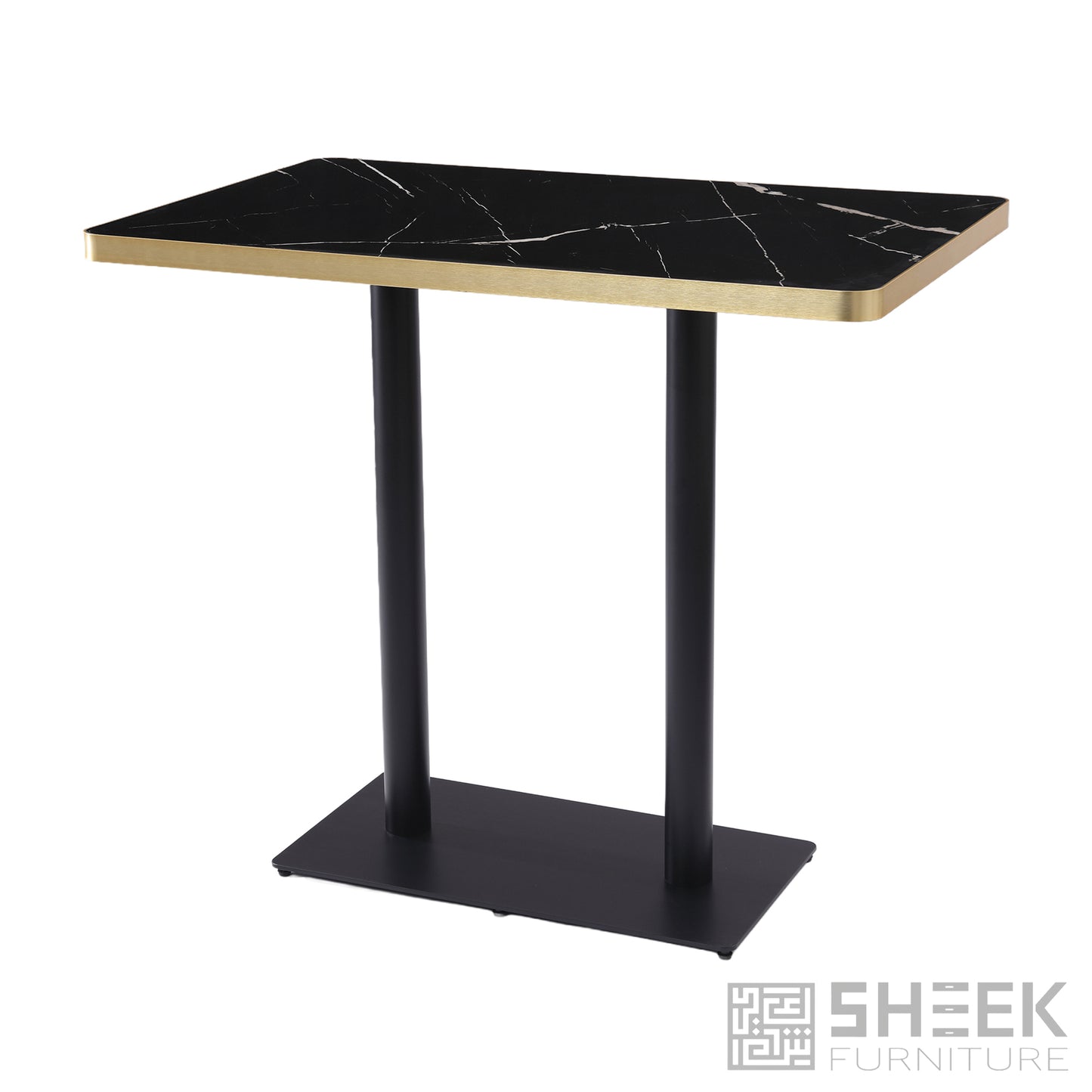 Rhea Dining Table – Midnight Black Sintered Stone - 48 x 30
