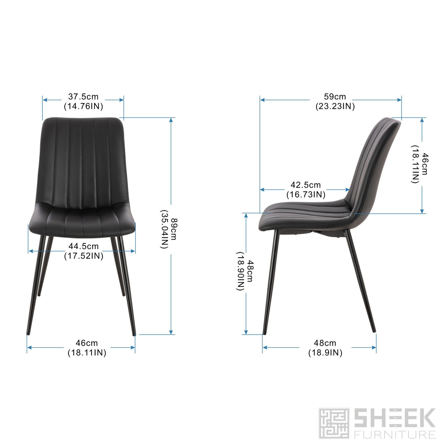 Hermes Cafe Chair – Midnight Black