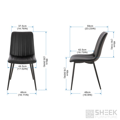 Hermes Cafe Chair – Midnight Black