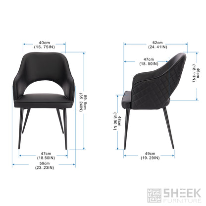 Ares Dining Chair – Wine Red