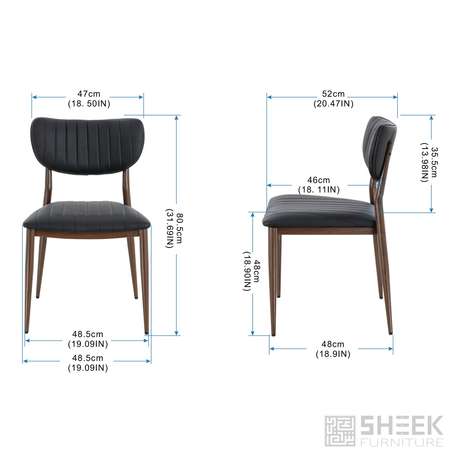 Atlas Stack Chair – Rust Brown on Walnut